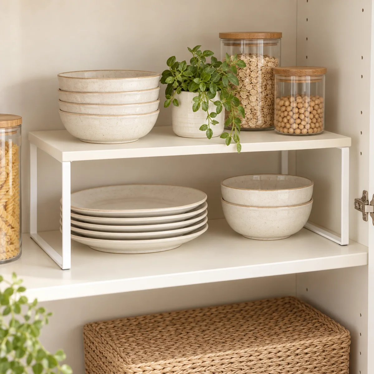 Product illustration: cabinet shelf organizer