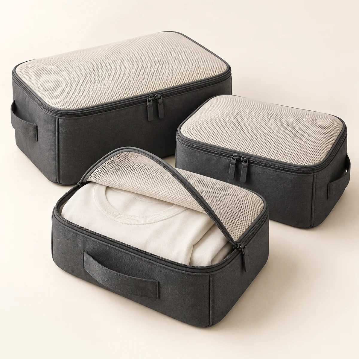 Product illustration: travel packing organizers