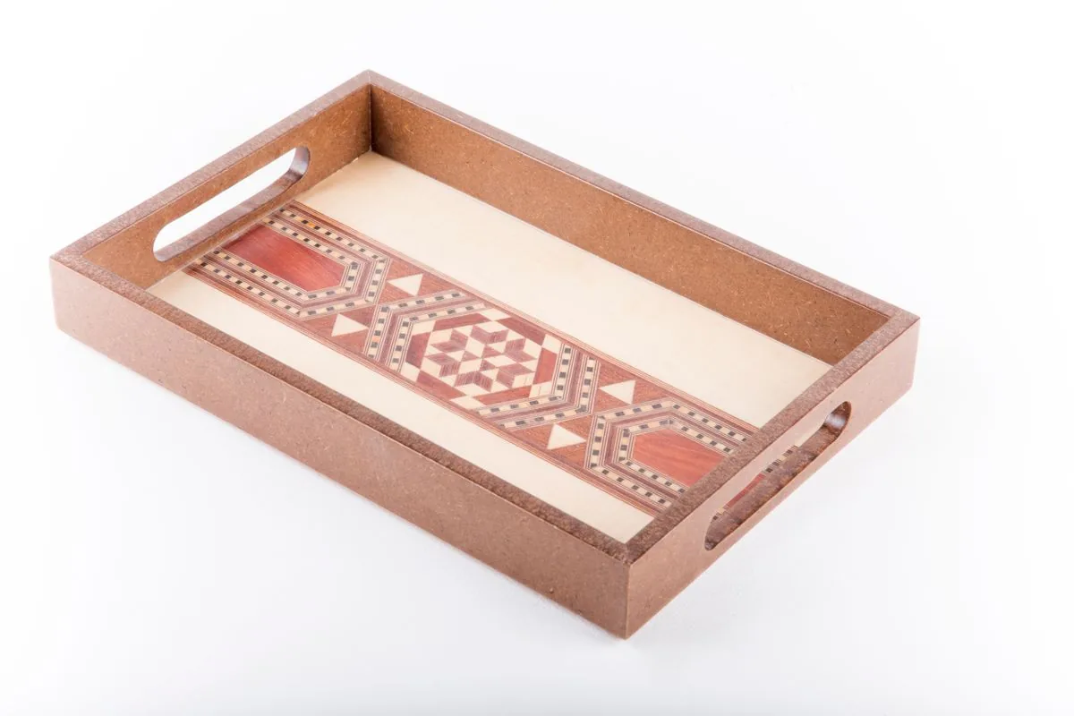 Serving tray in an everyday setting