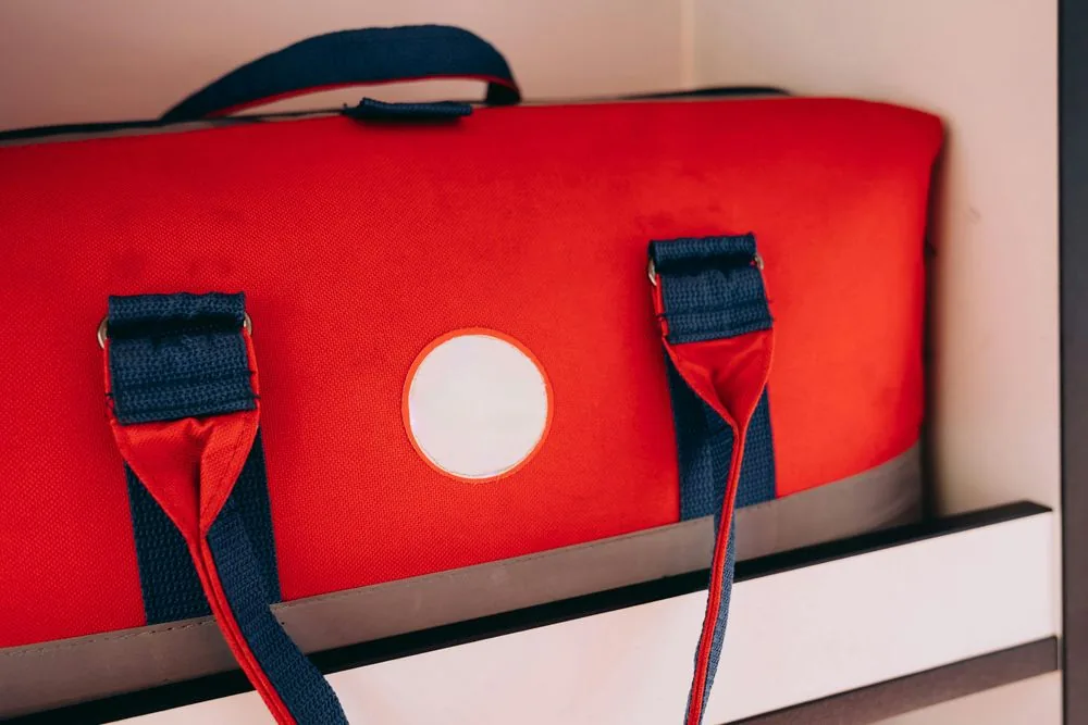 Duffel bag in an everyday setting